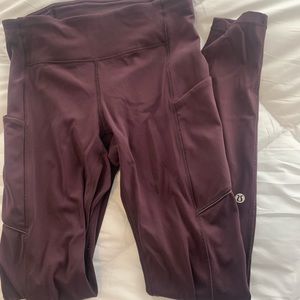 Maroon LuluLemon Align Leggings